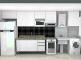 movel todo branco - cozinha/m²